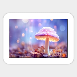 Mushroom Forest Nature Serene Tranquil Sticker